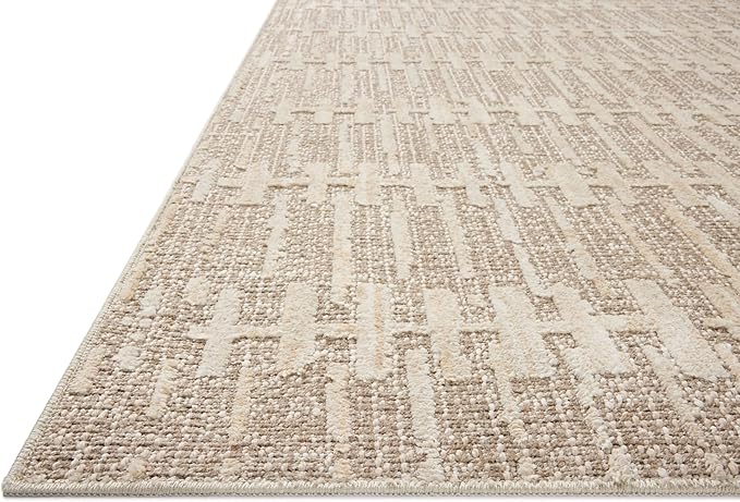 Loloi Amber Lewis Bexley Collection BEX-02 Taupe/Natural 2'-7" x 10'-0" Runner Rug Neutral, Textured, Living, Bedroom, Dining, Carpet