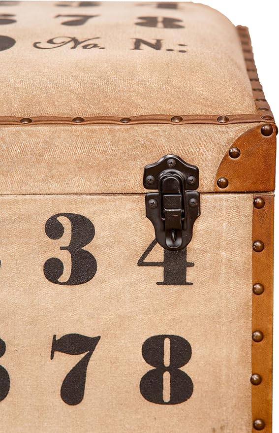 Square Shaped Wood & Leather Handmade Eco-Friendly Brown Seating Box Pouf - Square Shape Box Pouf, 20"x20"x21", Plain Solid Box Pouf, Wood & Leather Box Pouf, Leather Seating Box AH02