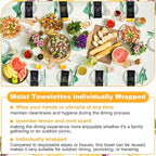 Moist Cotton Towel Bulk Moist Towelettes Individually Wrapped 8.7" x 8.7",White Towel Services,Refreshment Pre Moistened Towels Lavender, Lemon and Mint for Sport Party Spa （pack of 30)