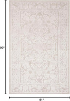 SAFAVIEH Reflection Collection Area Rug - 5'1" x 7'6", Cream & Ivory, Non-Shedding & Easy Cleaning, Ideal for Living Room, Bedroom (RFT665D)