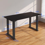 FLEXISPOT 4 Legs Standing Desk 55 x 28 Inch Electric Adjustable Height with Splice Board Home Office Sit Stand Up Desk, Black Top + Black Frame