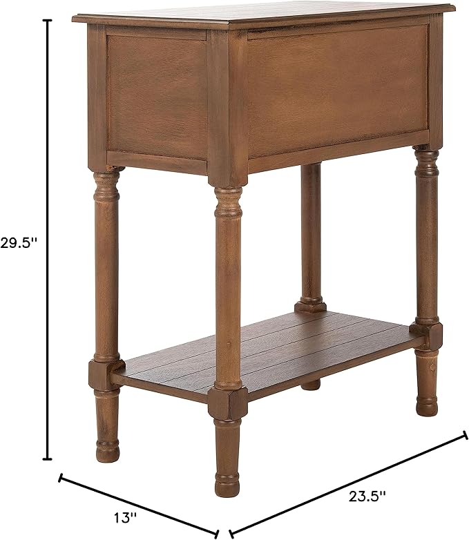 SAFAVIEH Home Collection Primrose Brown 3-Drawer Console Table