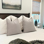 ZWJD Gray Pillow Covers 12x20 Set of 2 Chenille Pillow Covers with Elegant Design Soft and Luxurious Decorative Throw Pillows for Couch, Bed, and Home Decor