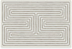 RUGGABLE x Jonathan Adler Machine Washable Modern Area Rug– Labyrinth Camel/Ivory 2x3, Stain-Resistant, Non-Slip – Small Rugs for Living Room, Bedroom, Hallway, Entryway & Bathroom–with Cushioned Pad