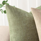 Foindtower Pack of 2 Soft Textured Chenille Throw Decorative Pillow Covers Square Accent Solid Cushion Cover Cozy Neutral Farmhouse Pillow Case for Couch Sofa Bedroom Living Room 20x20 Inch,Sage Green