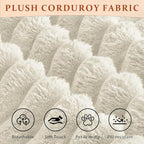 114" Cloud Boneless Sectional Couches for Living Room, Modular Sectional Sofa with Cup Holder, Cozy Fluffy L Shaped Deep Seat Boneless Couch with Storage Pocket, No Assembly Required, Beige