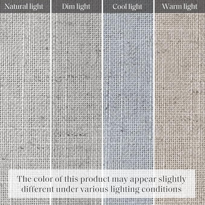 Madison Park Kyler Cordless Roman Shades - Single Panel, Lightweight Linen Blend Fabric, Natural Design, Easy Installation, Light Filtering Window Blind, Bedroom, Living Room Decor 29" W x 64" H Grey