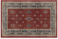 RUGGABLE Washable Vintage Area Rug – Verena Amber Red 2x3, Stain-Resistant, Non-Slip – Small Machine Washable Rugs for Living Room, Bedroom, Hallway, Entryway & Bathroom–with Cushioned Pad