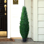 Pure Garden Artificial Topiary - 41" Tall Cypress Tree Shrub - Outdoor Decor - Faux Trees for Planters