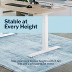 Vari ComfortEdge 72x30 Inch Electric Standing Desk – Height Adjustable Large Office Sit Stand VariDesk with Sloped Edge, Memory Presets, 180 LB Capacity + Tool-Free Assembly (Light Wood)
