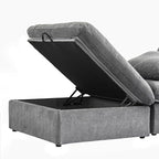 160.6'' Cloud Couch Modular Sectional Sofa with Thick Cushion,U Shaped Sofa Convertible Couch with Storage Ottomans for Living Room,Cover Washable & Removables