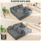 LEVELEVE 107" Cloud Sectional Couch with Deep Seat，Modern Modular Sofa with L-Shape Chaise，No Assembly Required, Upholstered Couches for Living Room Bedroom(Light Gery,Right Facing Chaise)