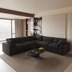Cloud Modular Sectional Sofa Couch,120.45" V Shaped Convertible Couches for Living Room,Minimalist Deep Sofa Couches,Sofa Covers Washable&Replaceable