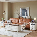 Farmhouse Dressers and Night Stand Set of 3, Wood 43.5'' Tall Dresser and 18'' Wide Chest of Drawers, Roman Column Nightstand Set of 2, Bedroom Furniture Dresser Suites for Living Room, Hallway, Home