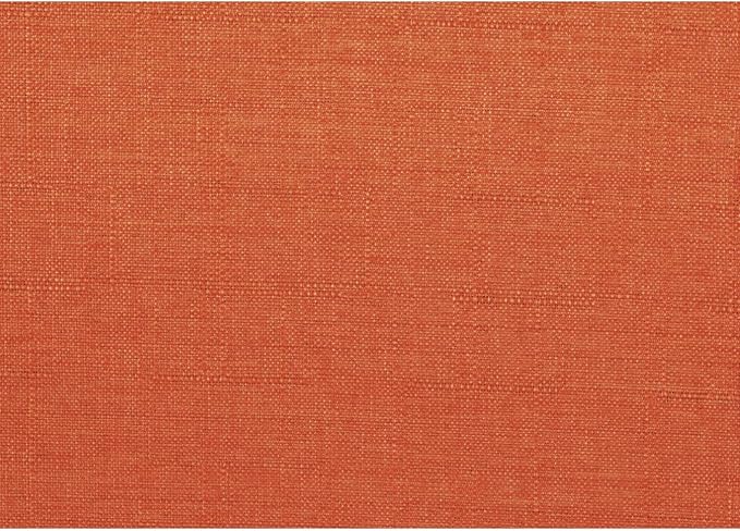 Lexicon Mid Century Modern Accent Chair with Solid Wood Frame in Walnut Finish, Upholstered Living Room Lounge Arm Chair, Thick and Comfy Innerspring Seat Cushion, Linen-Look Fabric, Orange