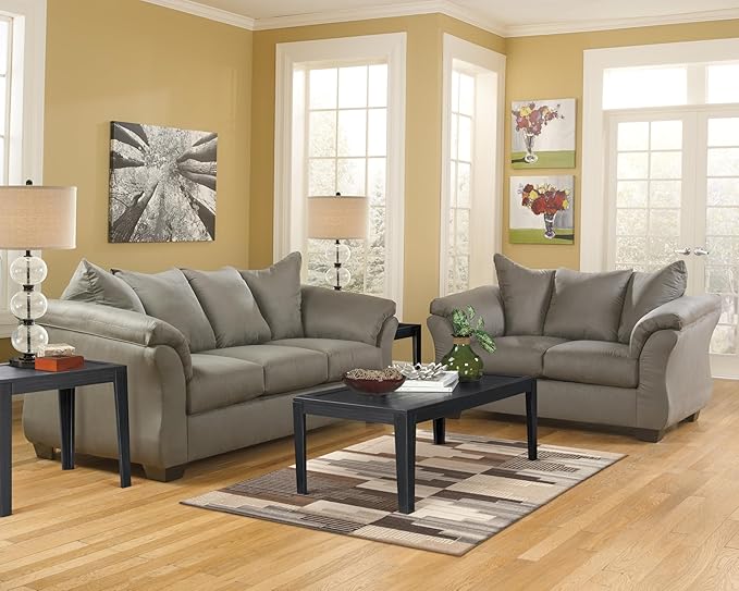 Signature Design by Ashley Darcy Casual Plush Loveseat, Grayish Brown