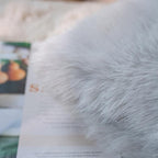 Neelvin Light Grey Faux Fur Cozy Fluffy Double-Sided Decorative Throw Pillow Covers 24x24 inch Set of 2,Velvet Pillowcase Cushion Case for Sofa Couch