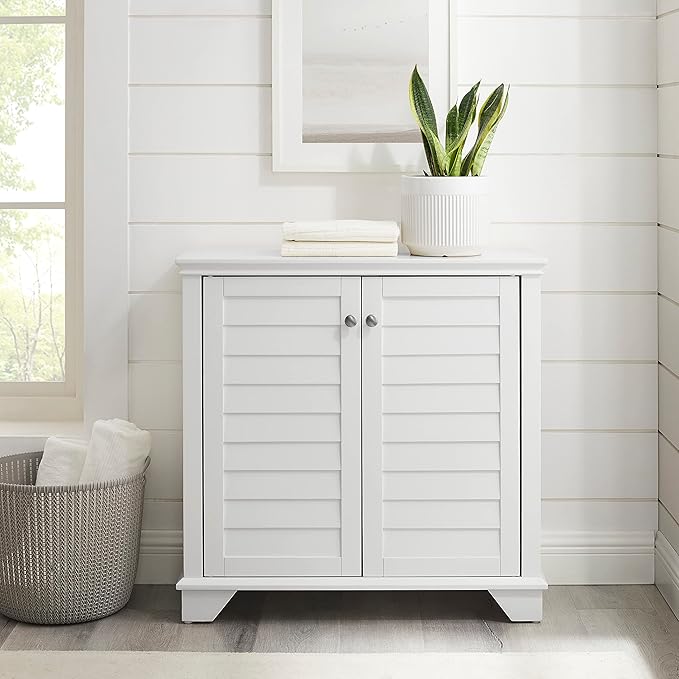 Crosley Furniture Lydia Accent Storage Cabinet, Bar, Buffet for Kitchen, Living Room, or Entryway, White