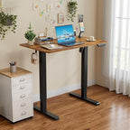 Homall Height Adjustable Electric Standing Desk, Memory Stand up Desk with Headphone Hook, Home Office Desks with Splice Board