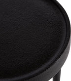 Kate and Laurel Rava Modern Metal Round Drink Table; 10 x 10 x 21; Black; Cast Aluminum Accent Table for Use as Indoor Plant Stand or Living Room Decor Piece