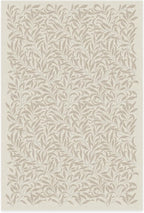 RUGGABLE x Morris & Co Washable Area Rug– Pure Willow Boughs Natural 6x9, Stain-Resistant, Non-Slip–Medium Machine Washable Rugs for Living Room, Bedroom, Hallway, Entryway & Office–with Standard Pad