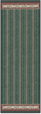RUGGABLE x Morris & Co Machine Washable Christmas Runner Rug – Fruit Stripe Spruce Green 2.5x7, Stain-Resistant, Non-Slip –Washable Rug for Hallway, Entryway, Living Room & Kitchen–with Cushioned Pad