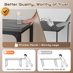 Huuger 63 x 24 inch Desk with Power Outlets & USB-C, Deeper & Thicker Desktop, Robust Metal Tubes, Computer Desk, Heavy Duty Office Desk, Work Gaming Desk, for Home Office, Grey