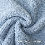 FUTEI Light Blue Throw Pillow Covers 16x16 Inch Set of 2,Furry Faux Fur Teddy Boucle Textured Cushion Covers,Soft Fluffy Decorative Pillow Case,Home Decor for Couch Bed Living Room Office Car