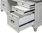 Martin Furniture Double Pedestal Desk, White