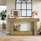 Tribesigns 63-Inch Wood Console Table, 2-Tier Narrow Long Farmhouse Entryway Table for Living Room, Hallway, Entrance