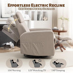 Power Swivel Recliner Chairs for Adults, Electric Glider Rocking Chair Nursery, Glider Recliner Nursery Chair with Classified Side Pocket, Nursery Rocking Chairs with USB and Type-C Ports