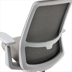 Haworth Soji Office Chair with Ergonomic Adjustments, Flexible Mesh Back (Stone)