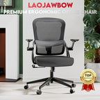 Ergonomic Office Chair - 400LB Comfy Desk Chairs with Adjustable Headrest and Lumbar Back Support, Mesh Computer Chairs with Wheels and Arms for Home Office, Study, Bedroom and Dorm (08black)