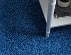 Unique Loom Solid Shag Collection Area Rug (3' 3" x 5' 3" Oval, Periwinkle Blue)