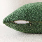 Foindtower Set of 2, Decorative Textured Boucle Throw Pillow Covers Accent Solid Pillow Cases Neutral Cozy Couch Cushion Case for Chair Sofa Bedroom Living Room Home Decor 24 x 24 Inch Hunter Green