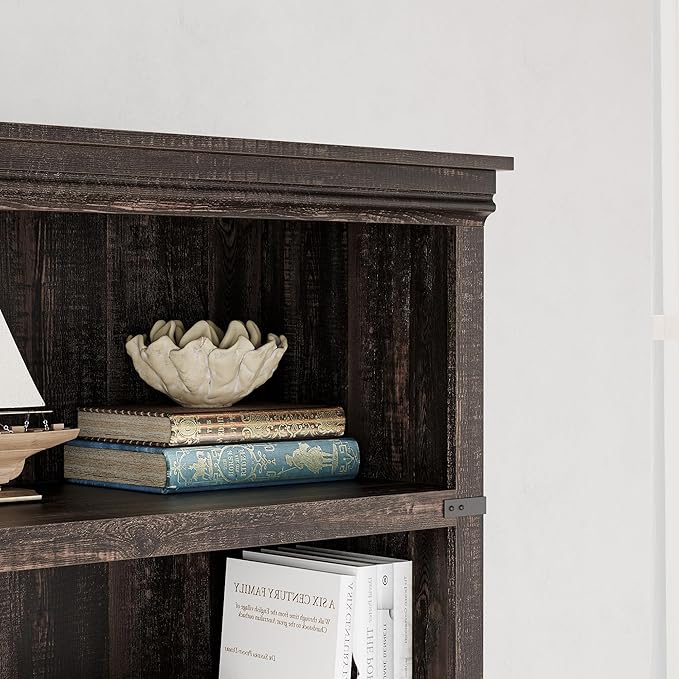 IDEALHOUSE 5 Tier Bookcase, Farmhouse Book Shelf with Storage, 71" Tall Book Case Wooden 5 Shelf Bookcase for Home Office, Living Room, Bed Room (Oak, 67.4" H x 31.5" W x 12.8" D)