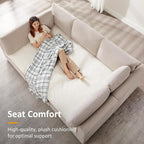 VANOMi Modular Sectional Sofa, Convertible Sofa Couch Modular Sofa with Ottoman, Sectional Sofas for Living Room Small Apartments