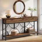 Tribesigns Console Table with Drawers, 70.9-Inch Extra Long Entryway Table with Storage for Entryway, Living Room, Foyer, Unique Design