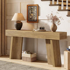 Tribesigns 70.9-Inch Long Console Table, Farmhouse Narrow Entryway Table Behind The Couch for Living Room, Hallway, Entrance, Foyer (Natural)