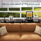 WOHOMO Black Console Table,3-Tier Small Entryway Table,Long Sofa Table for Hallway,Living Room(63 inch)