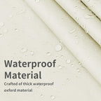 Easy-Going Waterproof Patio Cushion Covers 22x22x4 inch 4 Pack Replacement Non-Slip Outdoor Seat Cushion Slipcover with Zipper. Cream