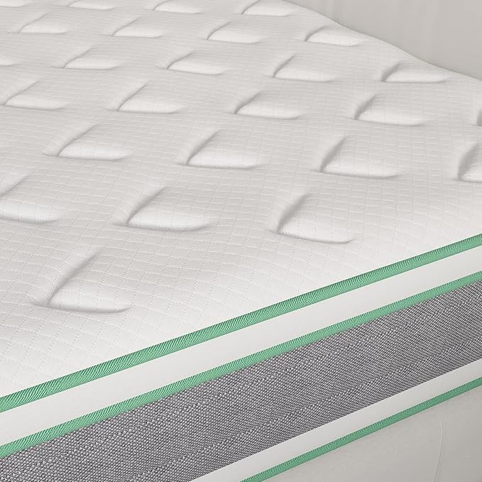 Novilla King Mattress 12 Inch Hybrid Mattress in a Box, Innerspring Mattresses with Gel Memory Foam for a Cool Sleep, Pressure Relief, Medium Firm with Pillow Top, Groove
