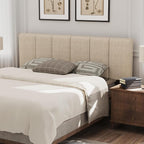 HAOBO Home Upholstered Headboard Foldable King Size Headboards Eastern King/California King Linen Panel with Height Adjustments