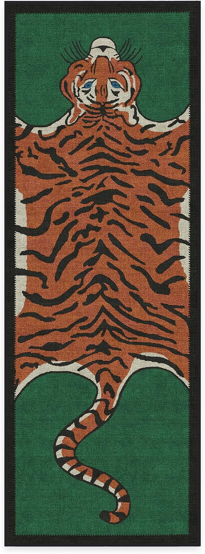 RUGGABLE x Jonathan Adler Machine Washable Modern Runner Rug – Tiger Emerald 2.5x7, Stain-Resistant, Non-Slip – Washable Rug for Hallway, Entryway, Living Room & Kitchen–with Standard Pad