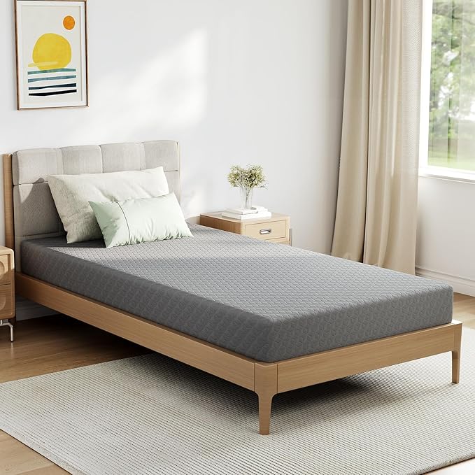 Novilla Queen Memory Foam Mattress, 5 Inch Queen Size Mattresses with Gel-Infused Memory & Ventilated Wave Foam for Fresh Sleep & Zoned Pressure Relief Mattress in a Box CertiPUR-US Certified