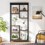Tribesigns 6-Tier Tall Bookshelf Bookcase, Industrial 8-Shelf Open Bookcase Storage Display Book Shelves for Living Room, Home Office