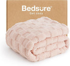 Bedsure GentleSoft Light Pink Throw Blanket for Couch - Super Soft Cozy Blankets Gifts for Women Men Girls, Cute Small Fleece Throws for Bedroom Home Decor, 50x70 Inches