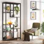Tribesigns 6-Tier Tall Bookshelf Bookcase, Industrial 8-Shelf Open Bookcase Storage Display Book Shelves for Living Room, Home Office