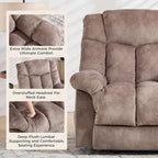 CANMOV Power Lift Recliner Chair for Elderly, Heavy Duty and Safety Motion Reclining Mechanism-Antiskid Fabric Sofa Living Room Chair with Overstuffed Design, Light Tan