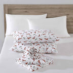 Eddie Bauer- Full Sheet Set, Cotton Flannel Bedding Set, Brushed for Extra Softness, Cozy Home Décor (Fox Trail Orange, Full)